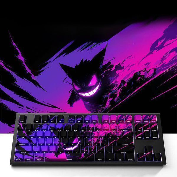 Pokemon PBT Side-print - designer OEM profile caps with side engraving and bright artwork, In stock