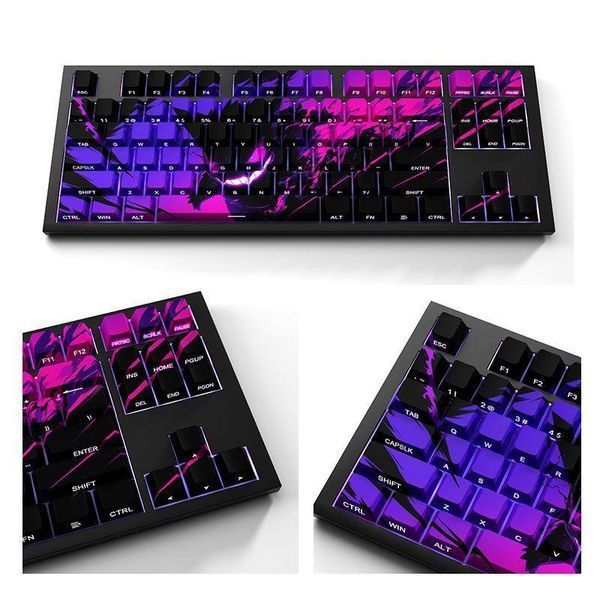 Pokemon PBT Side-print - designer OEM profile caps with side engraving and bright artwork, In stock