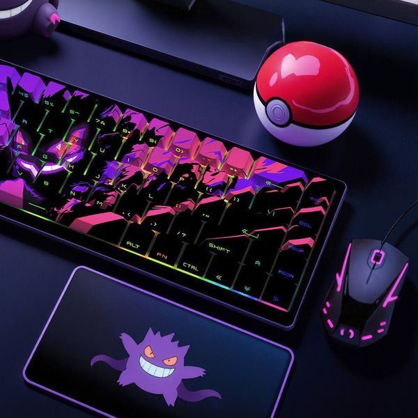 Pokemon PBT Side-print - designer OEM profile caps with side engraving and bright artwork, In stock