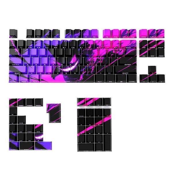 Pokemon PBT Side-print - designer OEM profile caps with side engraving and bright artwork, In stock