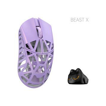 Mysz WLmouse Beast X Pro miękka liliowa bezprzewodowa mysz do gier ze magnezem magnezowa mysz do gier 8K częstotliwość odpytywania PAW3395