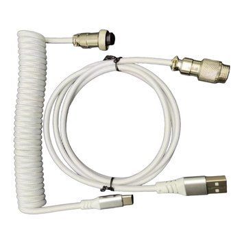 Kabel do klawiatury AVIATOR Coiled Cable Aluminum White
