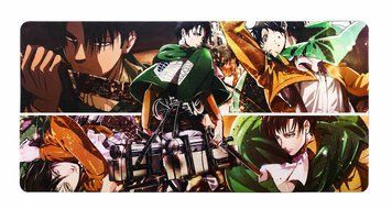 Podkładka pod mysz Duża mata pod mysz Attack on Titan &mdash; Levi Battle Collage
