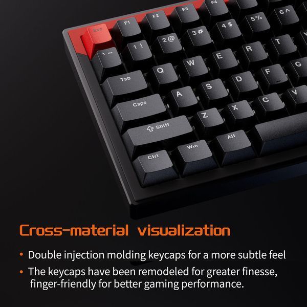 DrunkDeer G75 - magnetic keyboard with variable activation 0.2&ndash; 3.3 mm, Rapid Trigger, RT Plus modes, improved shock absorption and Hull Gasket housing, Out of stock, Black