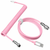 Преміум кабель для клавіатури Coiled Cable Aluminum Pink | Авіатор GX16 | М'яка тканинна обплетення | Type-C CBL-ALU-COIL-PNK фото