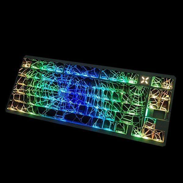 Spider Web Side Print - game caps PBT profile with side engraving and RGB, In stock