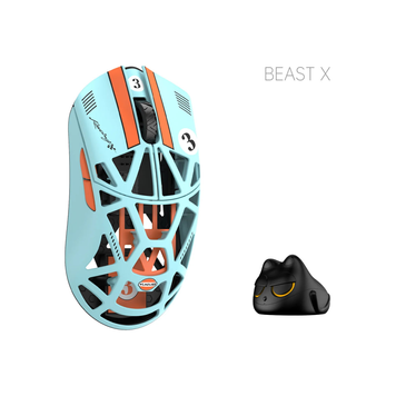 WLmouse Beast X Pro OMRON Opticals Solid Sides Blue Orange MPRO-SHIXIN-BLUEORN-O фото