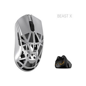 Mysz WLmouse Beast X Pro srebrna bezprzewodowa mysz do gier ze magnezem magnezowa mysz do gier 8K częstotliwość odpytywania PAW3395