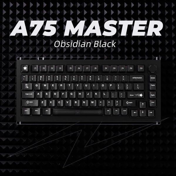 DrunkDeer A75 Master HE Obsidian Black &ndash; 75% magnetic keyboard with Rapid Trigger, Hall Effect, Aluminum Knob