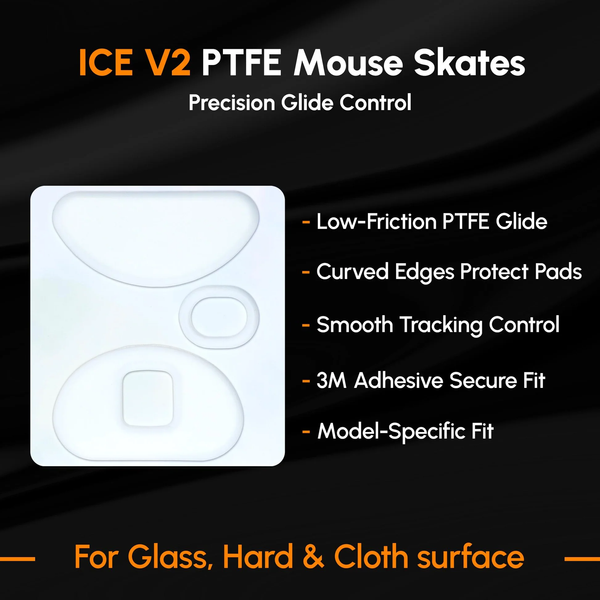 ESPTiger ICE V2 Mouse Skates for ZOWIE U2 / FK2 DW / S2 DW / ZA13 DW