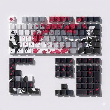 Keycap Sakura PBT for mechanical keyboard &ndash; Dye-Sub, Novelties, 108&ndash;140 keys, In stock