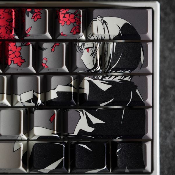 Keycap Sakura PBT do klawiatury mechanicznej &ndash; Dye-Sub, Nowości, 108&ndash;140 klawiszy, Dostępny