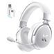 Gaming headset MCHOSE V9 Pro Icy White Wireless 7.1 - 2.4G / Bluetooth / USB-C, 53 mm biocellulose drivers, up to 250 hours