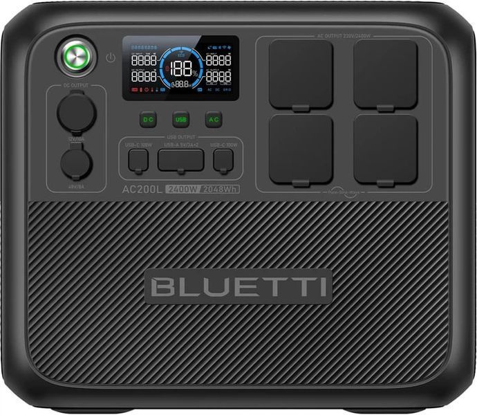 BLUETTI AC200L - powerful charging station 2048 Wh LiFePO4, 2400 W, fast charging 45 min