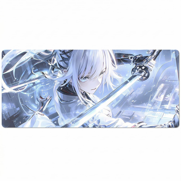 Gaming Mouse Pad Anime Cyber ​​Sword Girl XL 900&times; 400 mm Large Keyboard Mouse Pad