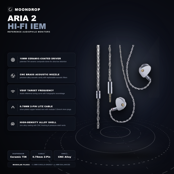 Headset MOONDROP Aria 2 White